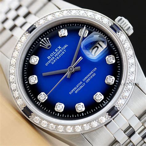 blue rolex watch